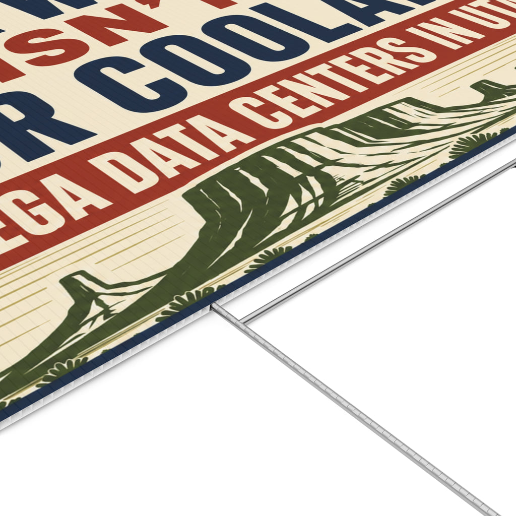 Lawn Sign - "Our Water Isn’t Your Coolant" No Mega Data Centers in Utah