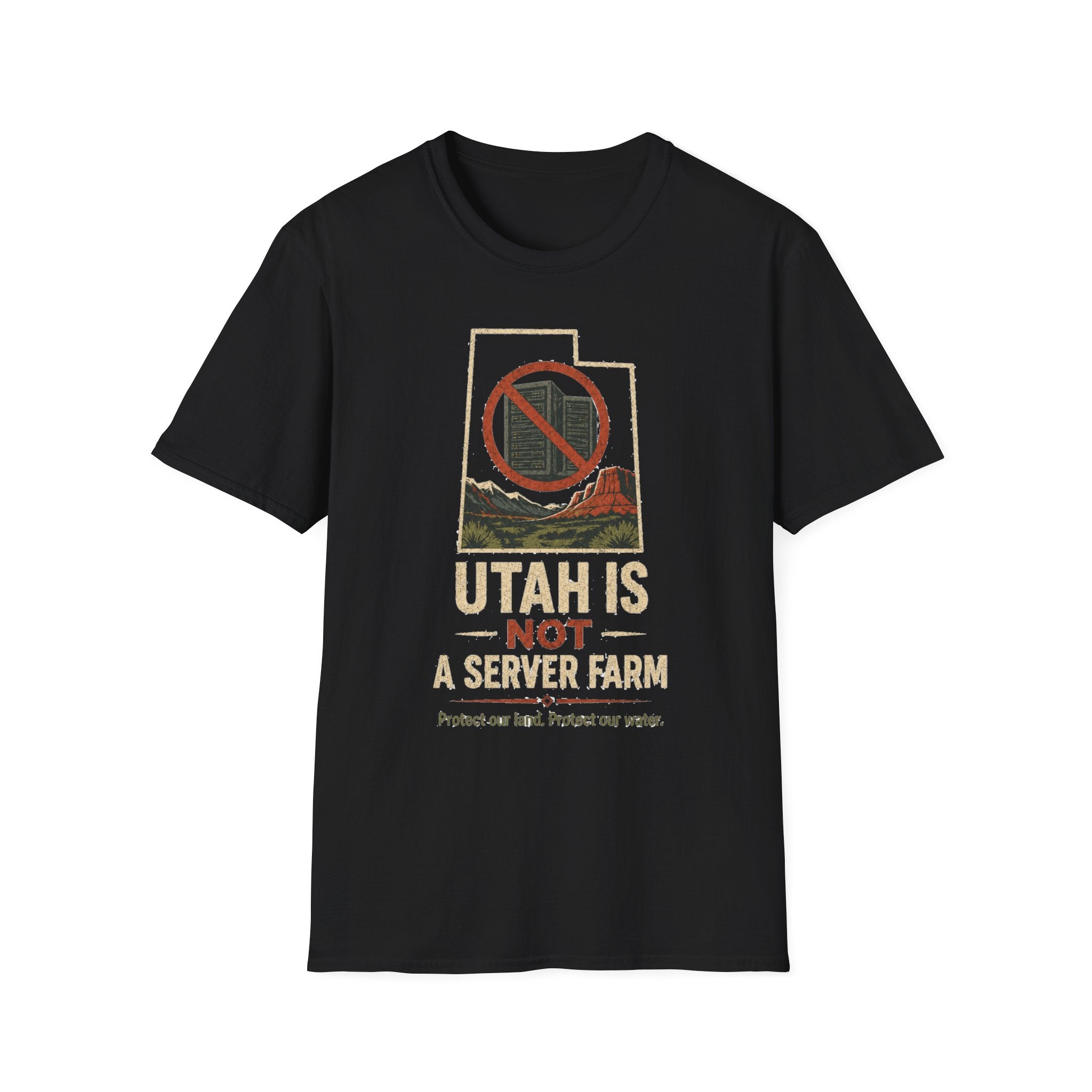 Utah Is Not a Server Farm T-Shirt — Protect Our Land & Water Retro Protest Tee
