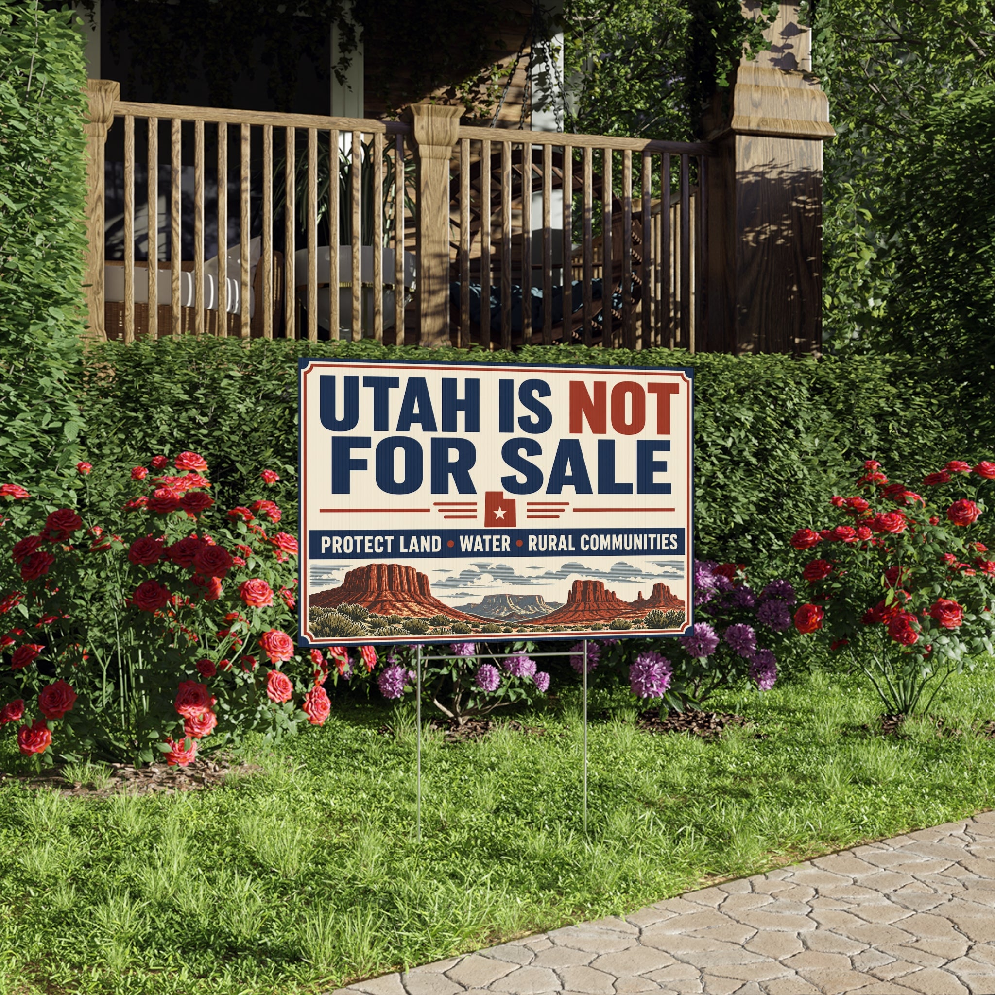 Lawn Sign — "Utah Is Not For Sale" Protect Land • Water • Rural Communities