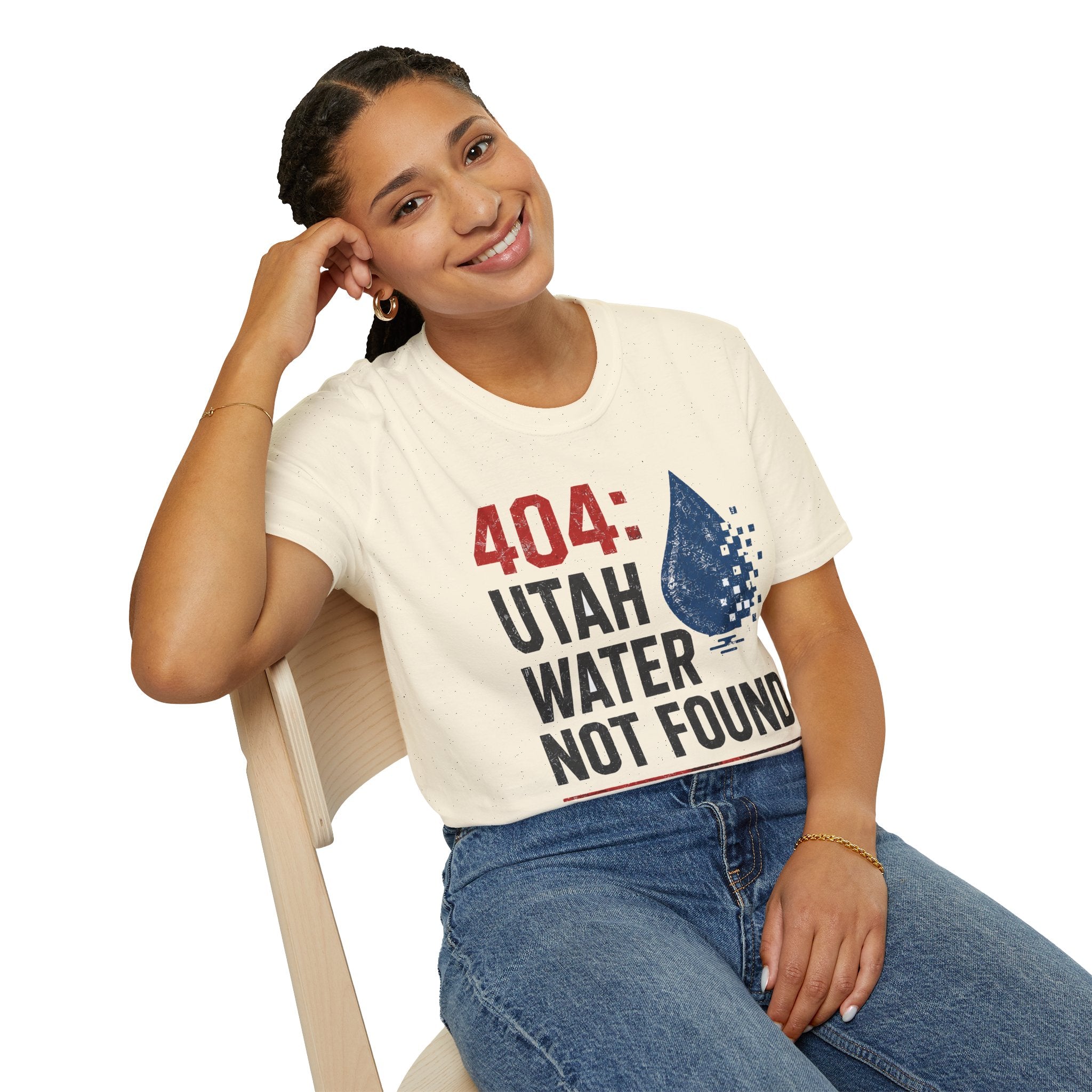 Utah Water Not Found T-Shirt — 404 Drought Awareness Tee