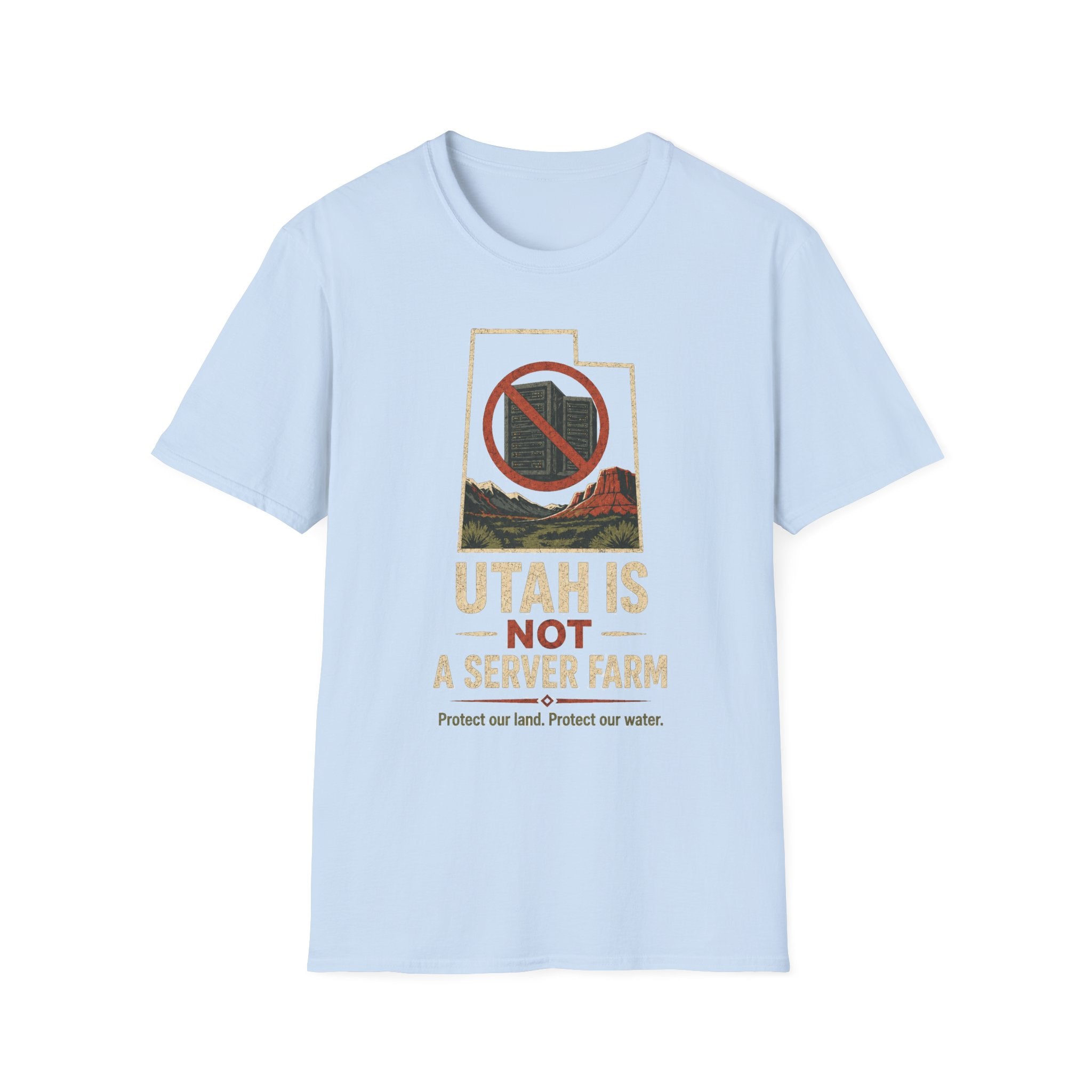Utah Is Not a Server Farm T-Shirt — Protect Our Land & Water Retro Protest Tee
