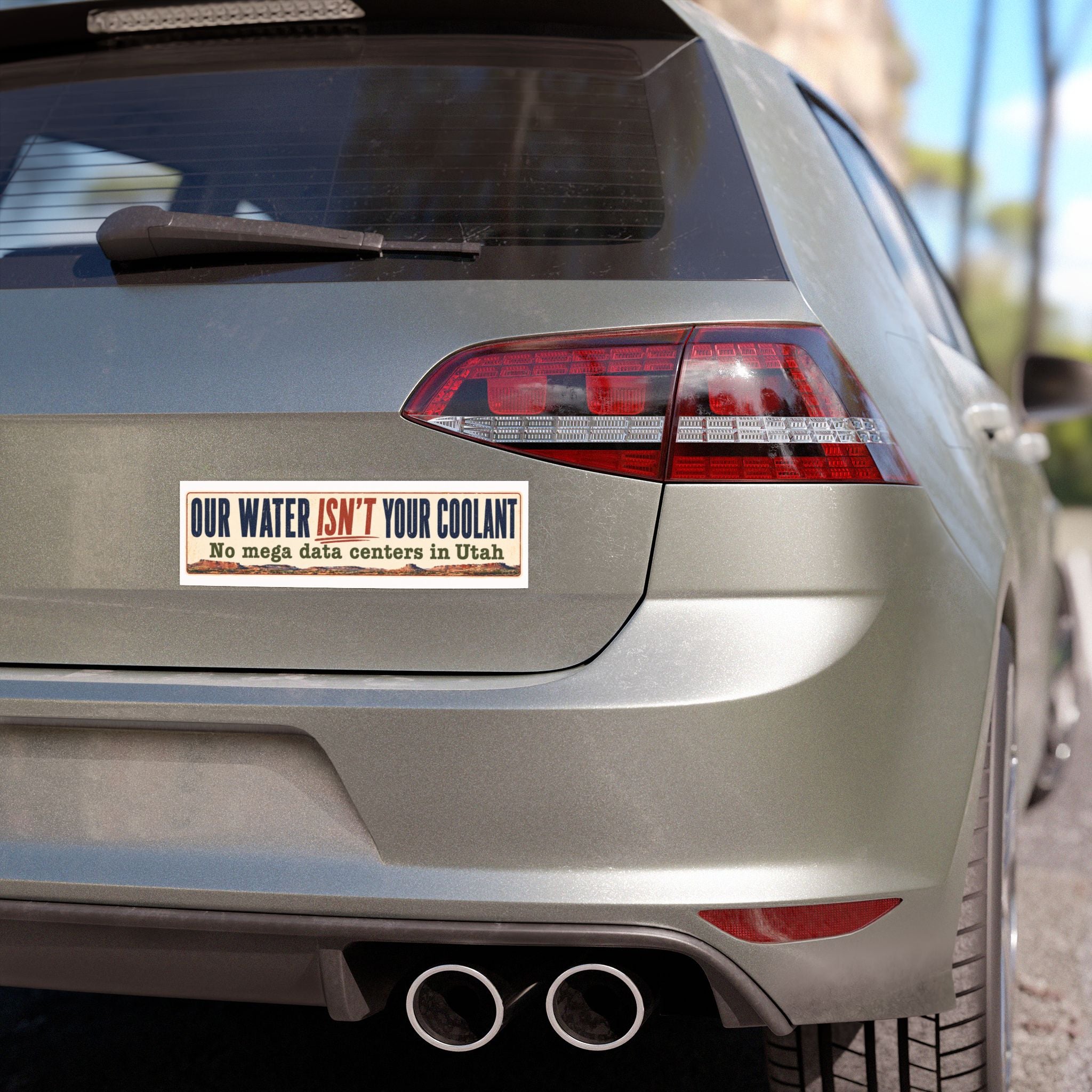 Car Magnet — “Our Water Isn’t Your Coolant” Anti-Data Center Utah Protest Magnet