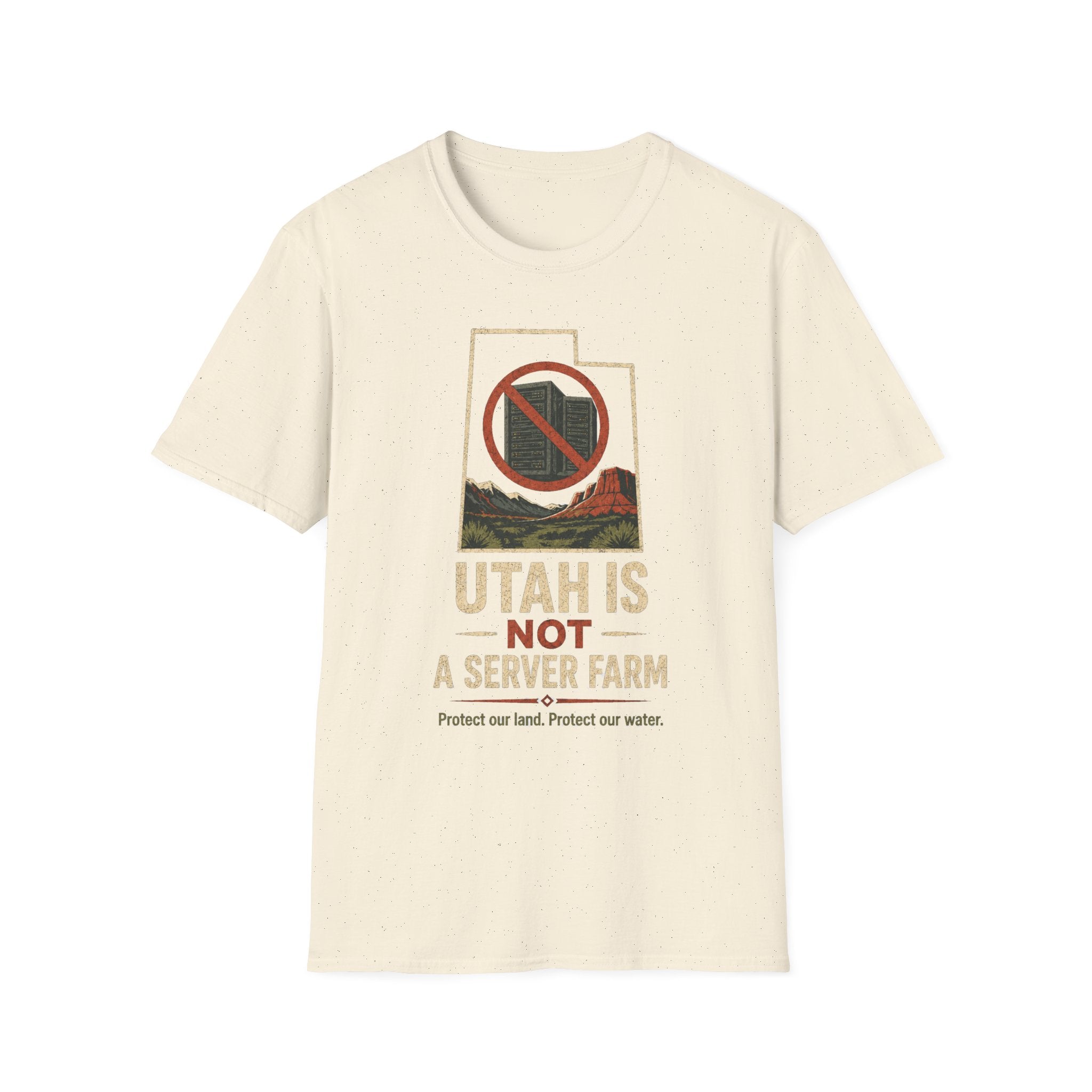 Utah Is Not a Server Farm T-Shirt — Protect Our Land & Water Retro Protest Tee