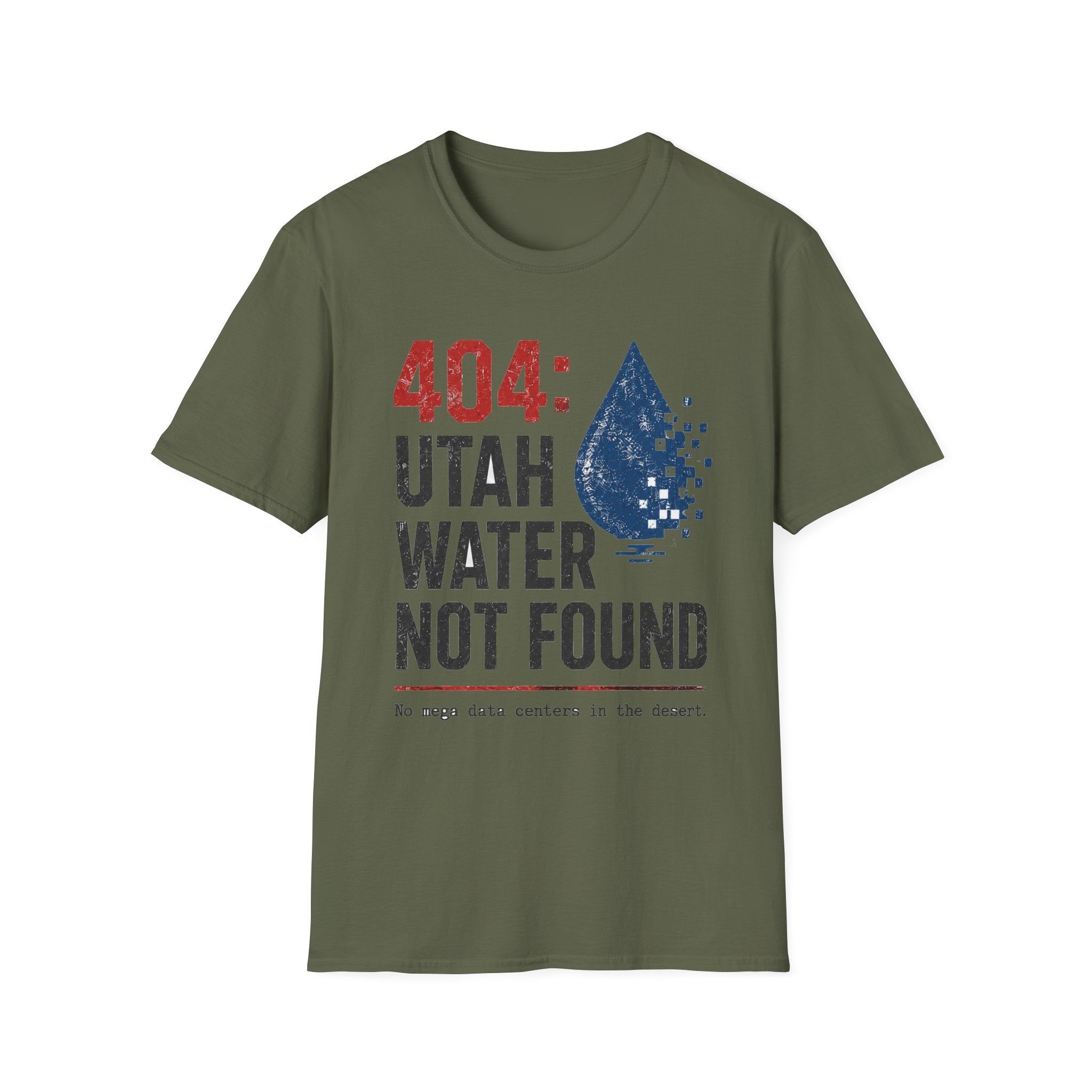 Utah Water Not Found T-Shirt — 404 Drought Awareness Tee